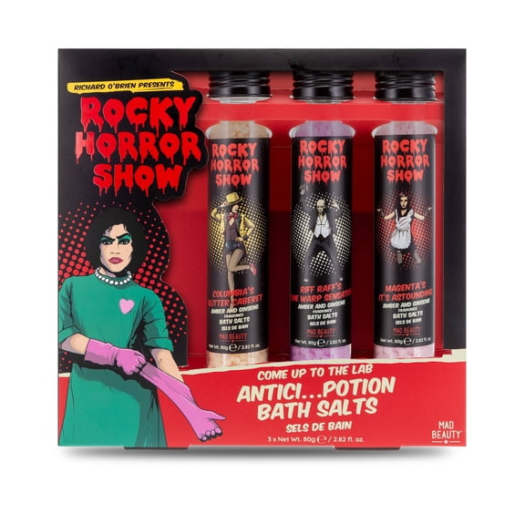Mad Beauty Rocky Horror Show Bath Potion Trio, Amber and ginseng Scent