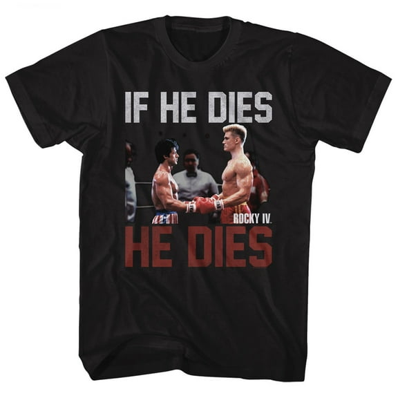 Rocky If He Dies Licensed Adult T Shirt