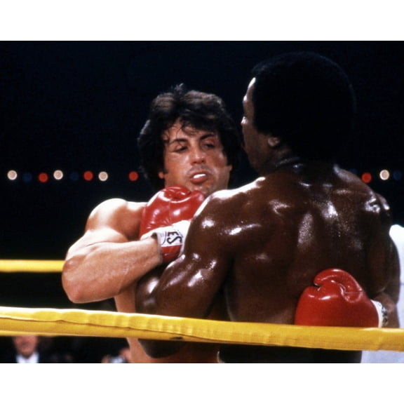 Rocky II Sylvester Stallone Carl Weathers in ring 24x36 Movie Poster