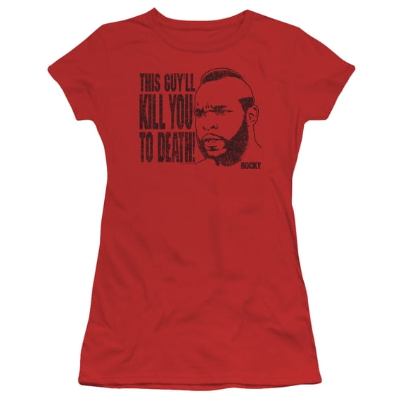 Rocky Iii Kill You To Death Junior Women's T-Shirt Sheer Red