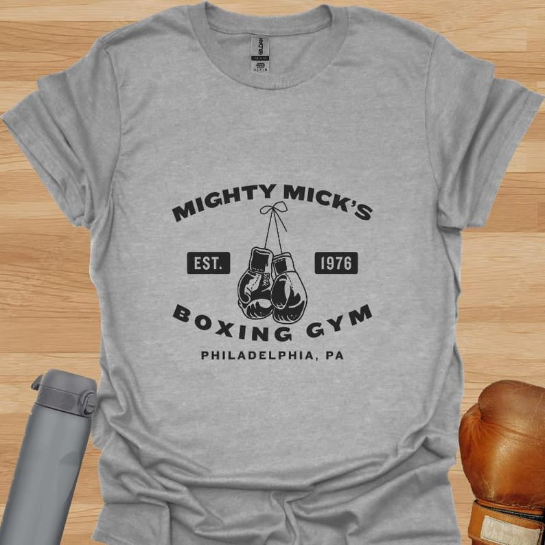T-Shirt Homme Urban Backwoods 'Mighty Mick's Boxing II' - Blanc, Taille L, Coupe Classique, 100% Coton