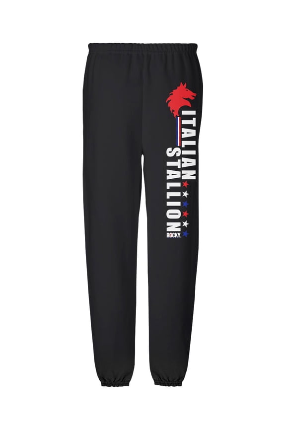 Italian Stallion Mens Jogger Sweatpants, Black, 3X-Large