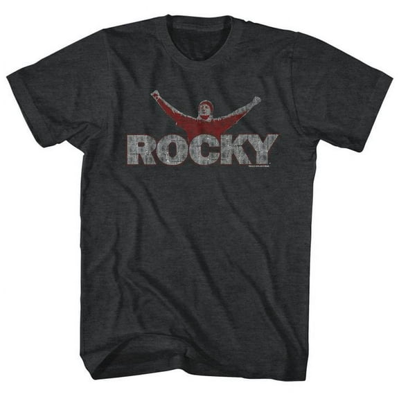 Rocky Its Rocky Black Heather Adult T-Shirt 2Xlt