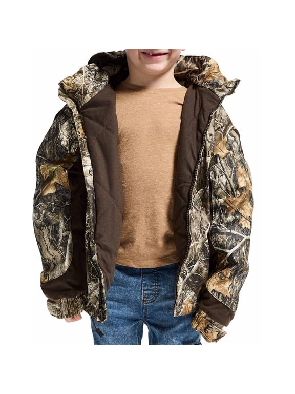 Junior ProHunter Waterproof Insulated Hooded Jacket, Realtree Edge, Size Medium(RTE)