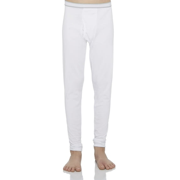 Rocky Kids Base Layer Thermal Pants Long Johns Fleece-Lined Bottoms, White XS