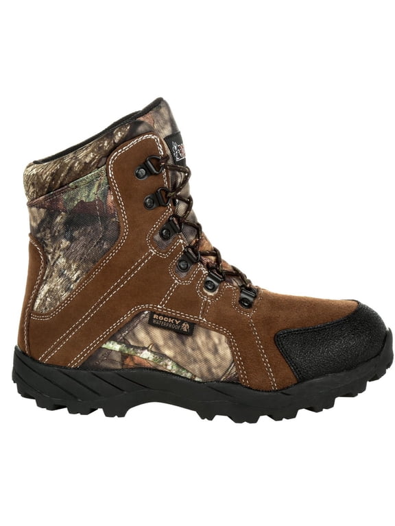 Kids' Hunting Waterproof 800G Insulated Boot, Brown And Mossy Oak Bu Country, Size 6(ME)