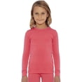 thumbnail image 1 of Rocky Kids Thermal Underwear Shirt for Girls Base Layer Long Johns, Coral Large, 1 of 7