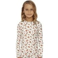 thumbnail image 1 of Rocky Kids Thermal Underwear Shirt for Girls Base Layer Long Johns, Floral Design Large, 1 of 7