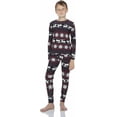 thumbnail image 1 of Rocky Kids Thermal Underwear Top & Bottom Set Long Johns for Boys, Chistmas Design XXS, 1 of 8