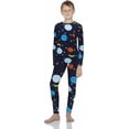 thumbnail image 1 of Rocky Kids Thermal Underwear Top & Bottom Set Long Johns for Boys, Space Design XL, 1 of 8