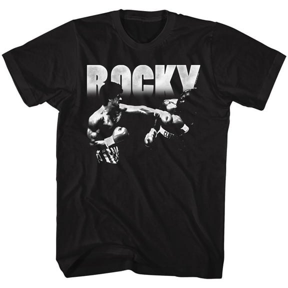 Rocky Knockout Black Adult T-Shirt 6Xl