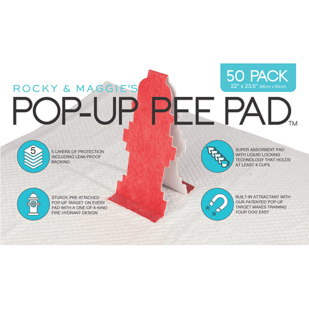 Rocky & Maggie's Pop-Up Puppy Pee Pad with Hydrant Target for Potty Training