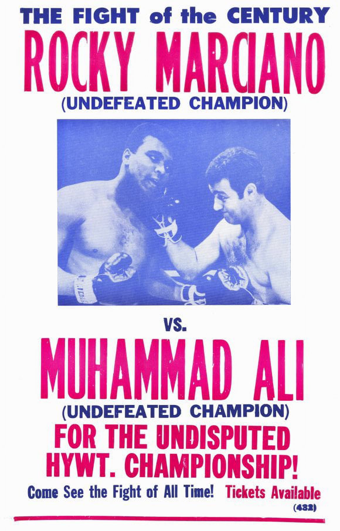 Rocky Marciano vs Muhammad Ali (1970) 11x17 Poster