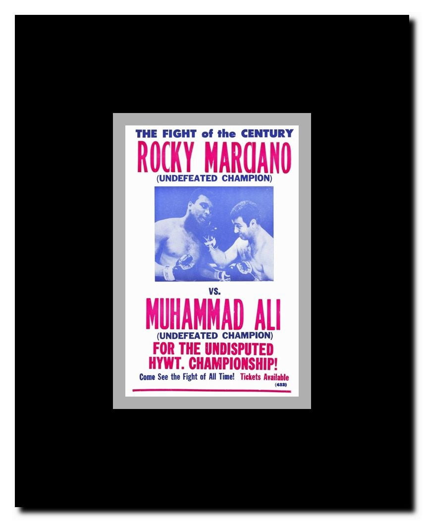 Rocky Marciano vs Muhammad Ali Framed Movie Poster