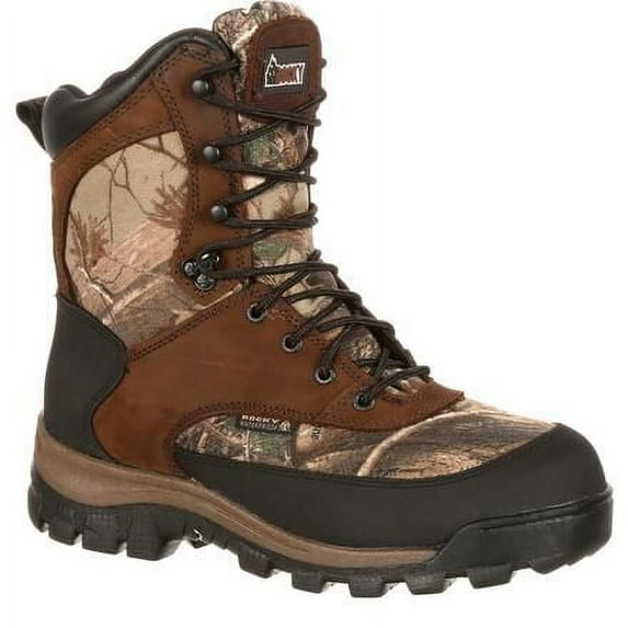 Rocky Men's 8" Core Waterproof 400g Insulated Outdoor Boot Dark Brown Realtree AP - FQ0004754