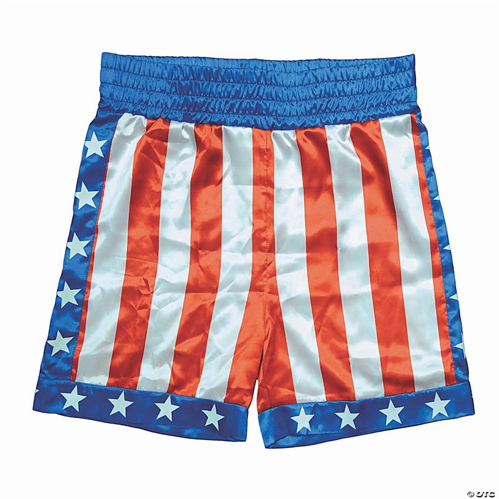 Rocky Men's Apollo Creed Boxing Trunks Costume One Size Red/Blue