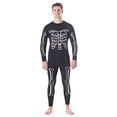 thumbnail image 1 of Rocky Men’s Thermal Underwear Set Insulated Top & Bottom Base Layer For Cold Weather, Glow in the Dark Skeleton Small, 1 of 8