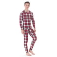 thumbnail image 1 of Rocky Men’s Thermal Underwear Set Insulated Top & Bottom Base Layer For Cold Weather, White Plaid Large, 1 of 8