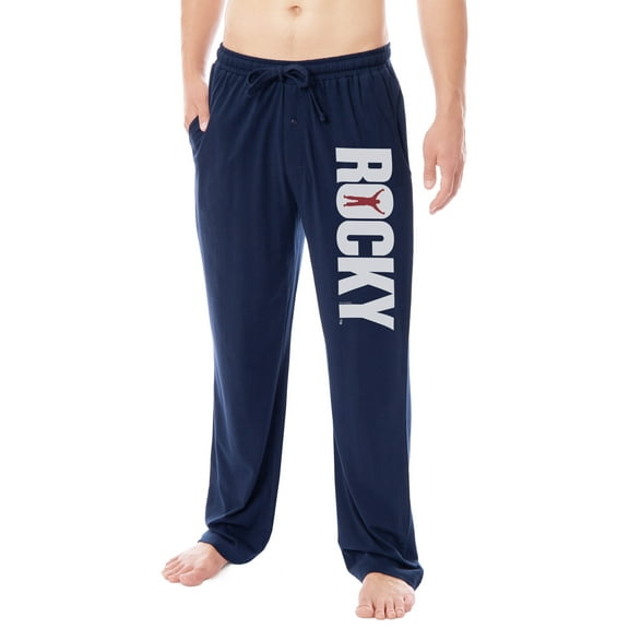 Rocky Mens' Balboa Movie Film Title Logo Character Sleep Pajama Pants