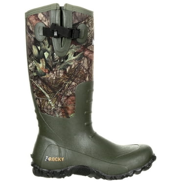 Rocky Mens Core 16 Inch Rubber Waterproof Round Toe Pull On  Tall Boots