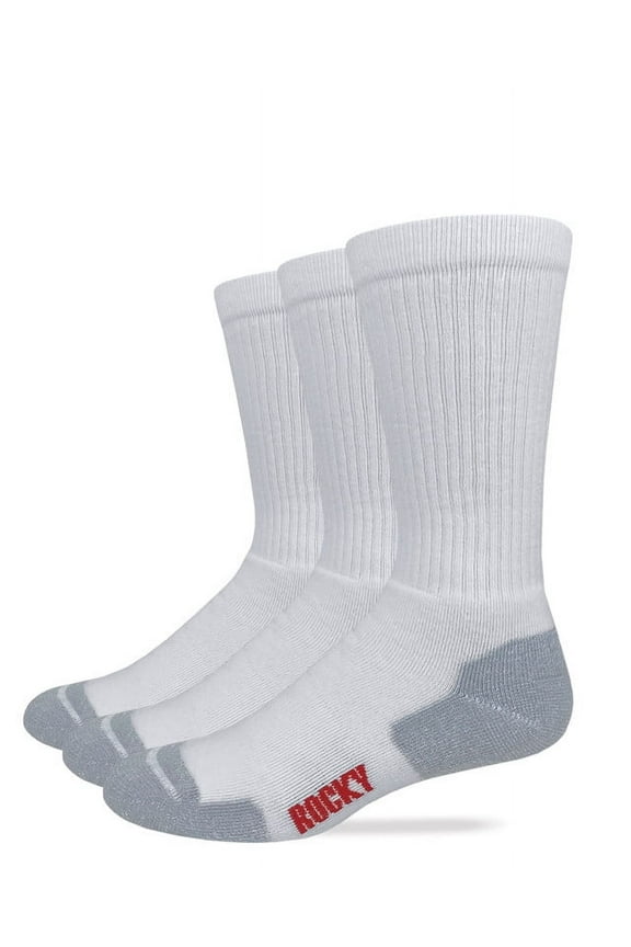 Mens Cotton Full Cushion Everyday Crew Socks 3 Pair Pack