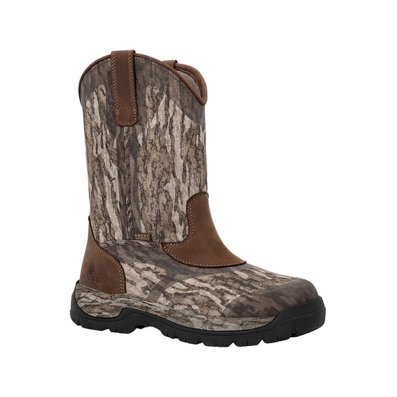 Rocky Men's Big Cypress 11" Waterproof Hunting Boots Leather Mossy Oak Bottomland 11 D