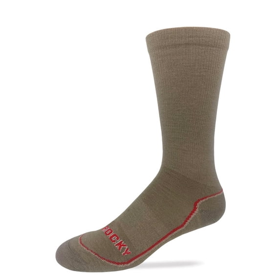 Rocky Mens Merino Wool Lightweight Year Round Crew Socks 1 Pair Pack
