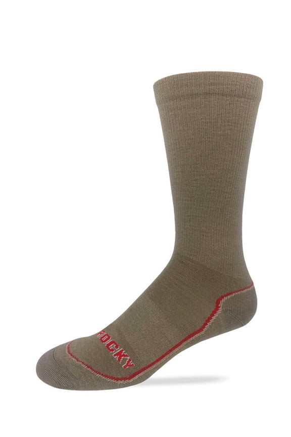 Mens Merino Wool Lightweight Year Round Crew Socks 1 Pair Pack