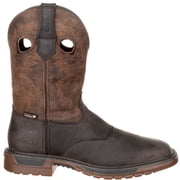 Rocky Original Ride FLX Waterproof Western Boot, Dark Brown Crazy Horse, Size 10M