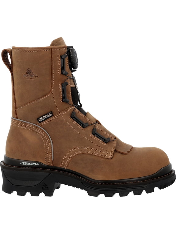 Rams Horn Composite Toe Logger Boot, Brown, Size 9(M)