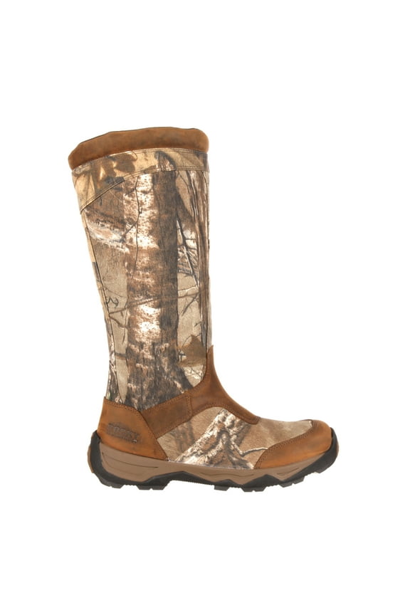 Mens Retraction Snake Resistant Camo Round Toe Pull On Boots Shoes