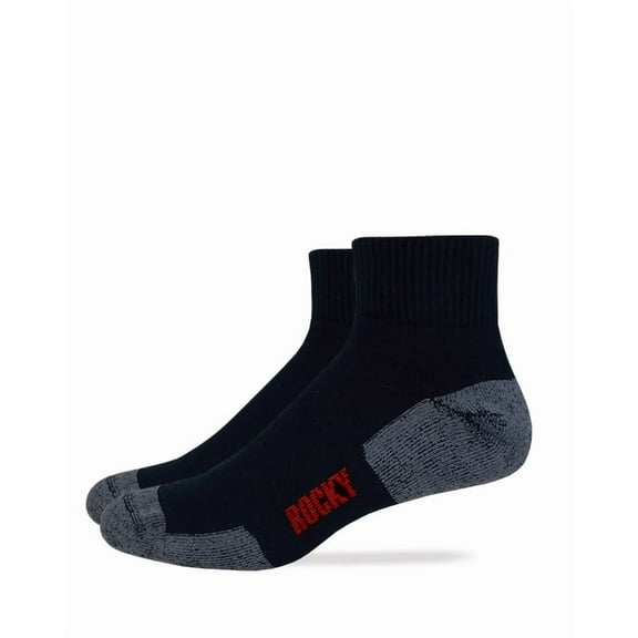 Rocky Mens Ultra Dri Cushioned Quarter Socks 2 Pair Pack