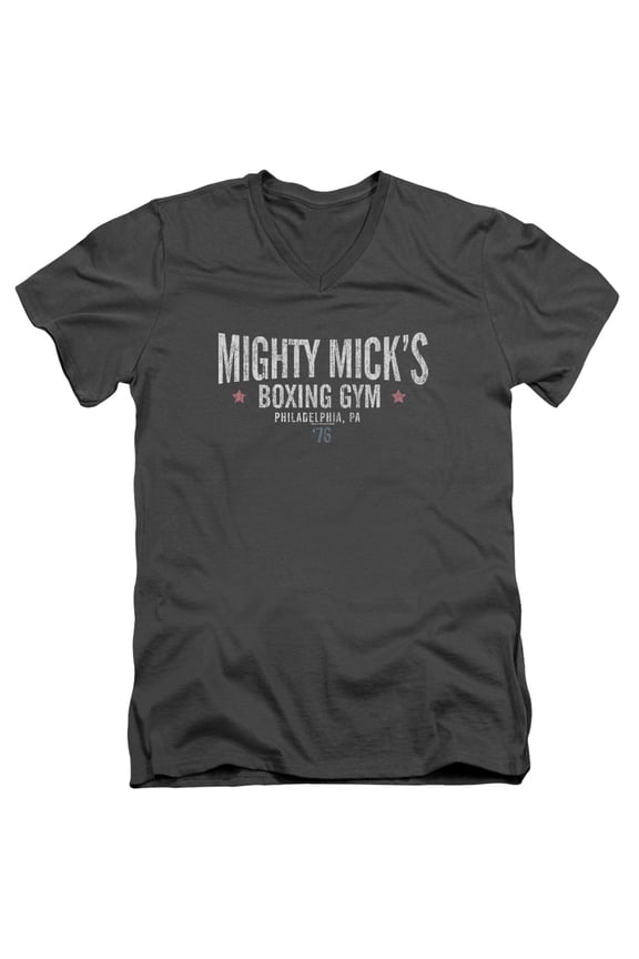 Rocky - Mighty Micks Boxing Gym - Slim Fit V Neck Shirt - Large