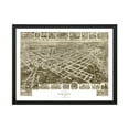 thumbnail image 1 of Rocky Mount Art, 1907 Vintage Map of Rocky Mount North Carolina, NC History Wall Decor Gift, Old Rocky Mount Map - 24" x 18" Black Framed Print, 1 of 4