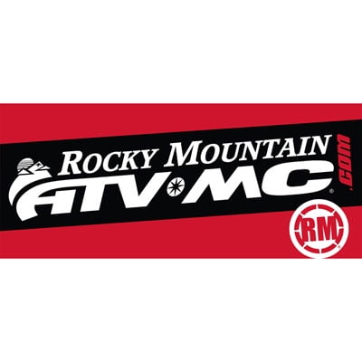 Rocky Mountain Atv/Mc Logo Banner 34"X80" Black/Red/White