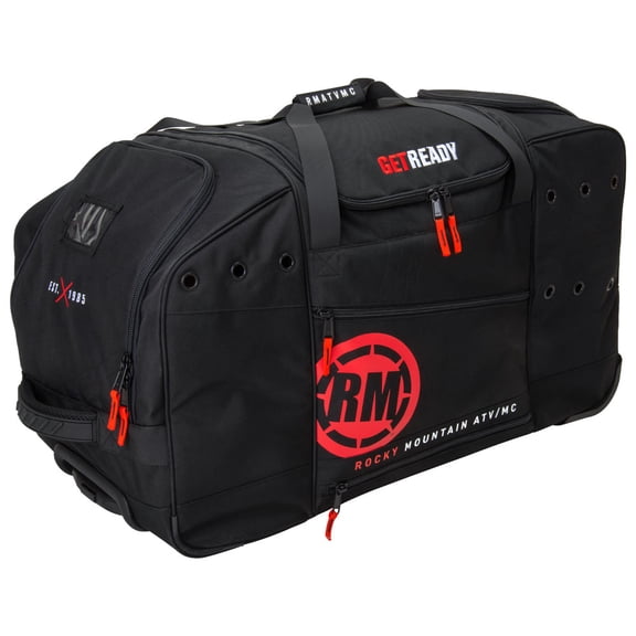 Rocky Mountain ATV/MC Motocross Gear Bag with Wheels – Heavy-Duty Reinforced Roller Bag for MX, Dirt Bike, UTV & Off-Road Riding Gear – Large Capacity with Compartments & Vents