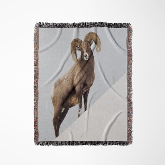 Rocky Mountain Bighorn Sheep, Woven Blanket