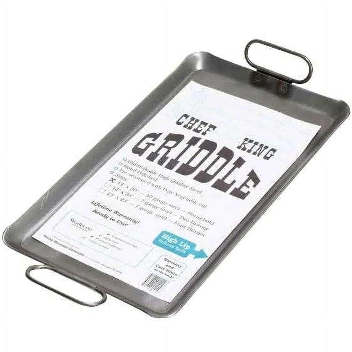 Rocky Mountain 12x20 Inch Pre-Seasoned Steel Griddle