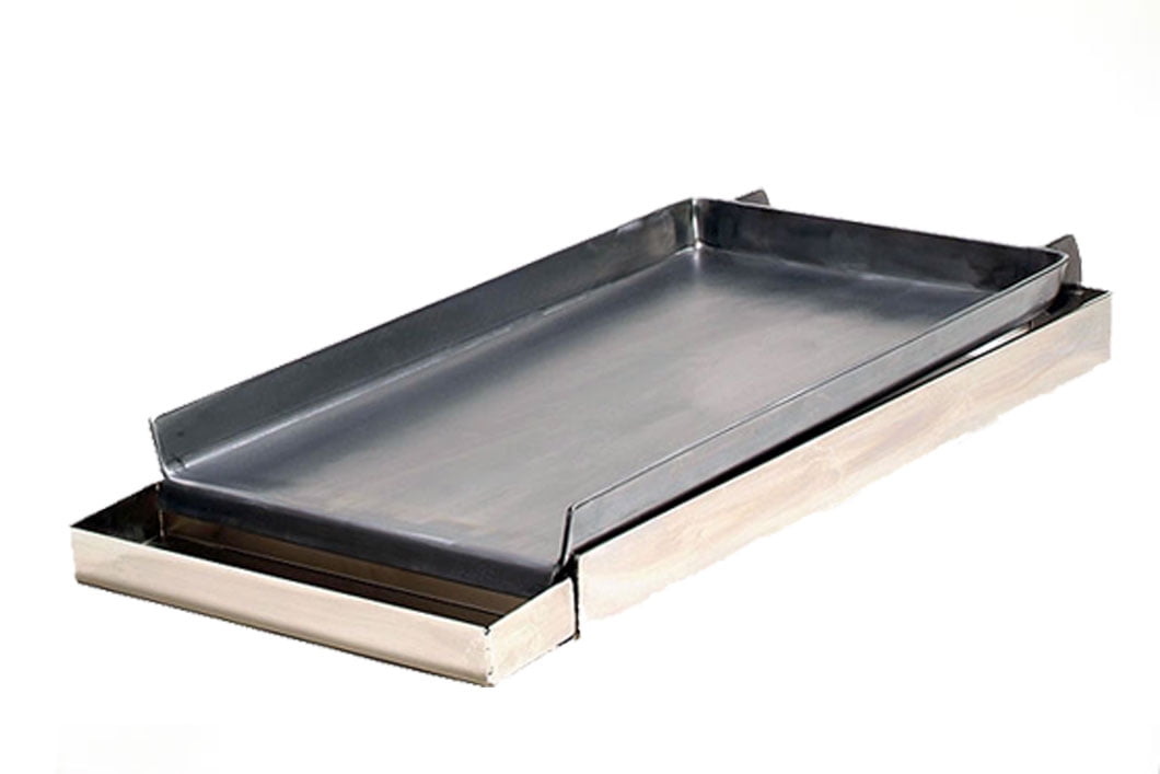 Stainless Steel 2-Burner Commercial Griddle with Removable Grease Tray