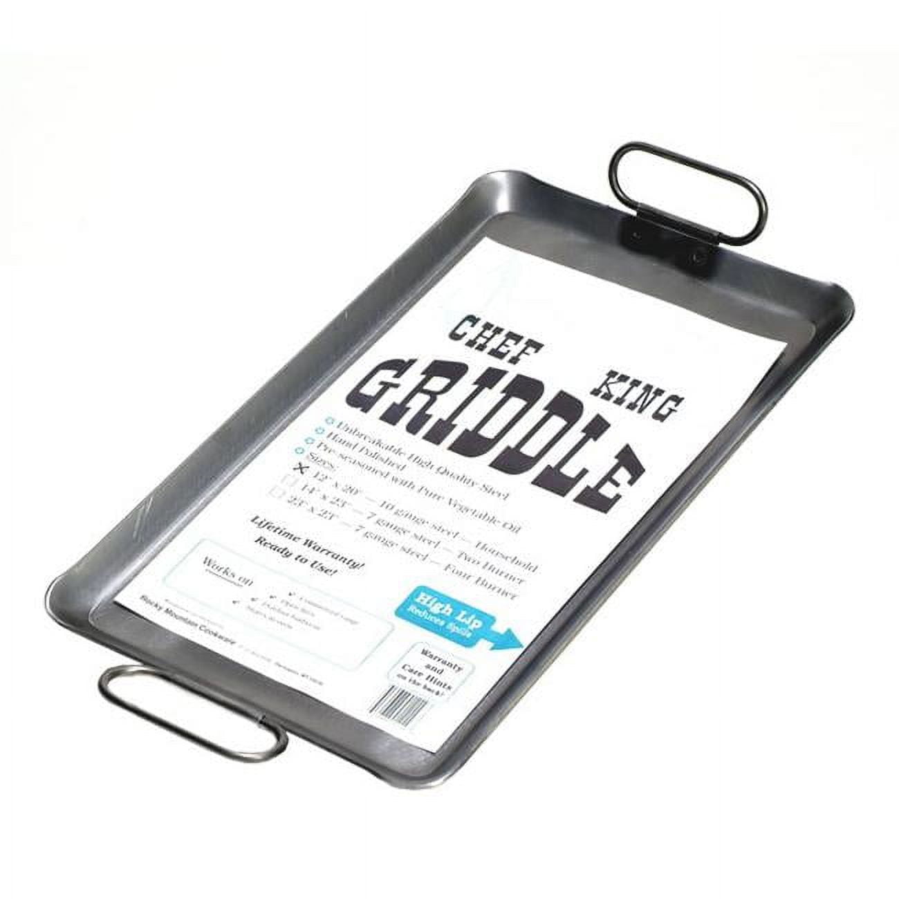Rocky Mountain 12x20 Inch Pre-Seasoned Steel Griddle