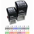 thumbnail image 1 of Rocky Mountain Goat on Ledge Self-Inking Rubber Stamp Ink Stamper - Fuchsia Ink - Small 1 Inch, 1 of 7