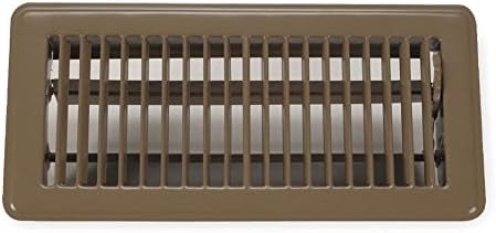 Rocky Mountain Goods Floor Register 4X12 (Duct Opening Measurements) - Heavy Duty Walkable Register - Premium Finish - Easy Adjust air Supply Lever - 4 inch by 12 Inch Floor Vent (Brown)