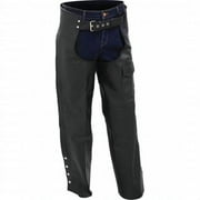 B & F SYSTEM Rocky Mountain Hides Solid Genuine Buffalo Leather Motorcycle Chaps