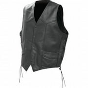 B & F SYSTEM Rocky Mountain Hides Solid Genuine Buffalo Leather Vest - 2X
