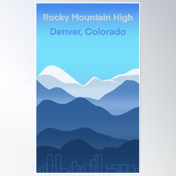 Rocky Mountain High Poster Wall Art, Modern Wall Decor, 8x12 UNFRAMED