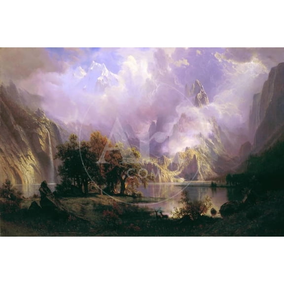 Rocky Mountain Landscape, Scenic World Culture Unframed Giclee Print Wall Art by Albert Bierstadt Sold by ArtCom