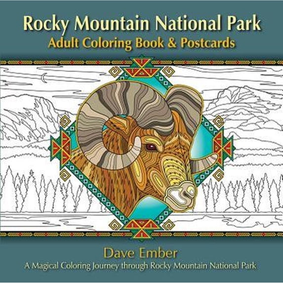 Rocky Mountain National Park Adult Coloring Book & Postcards: A Magical Coloring Journey Through (Paperback) by Mary Taylor Young