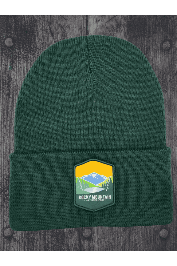 Rocky Mountain National Park Beanie - Forest Green