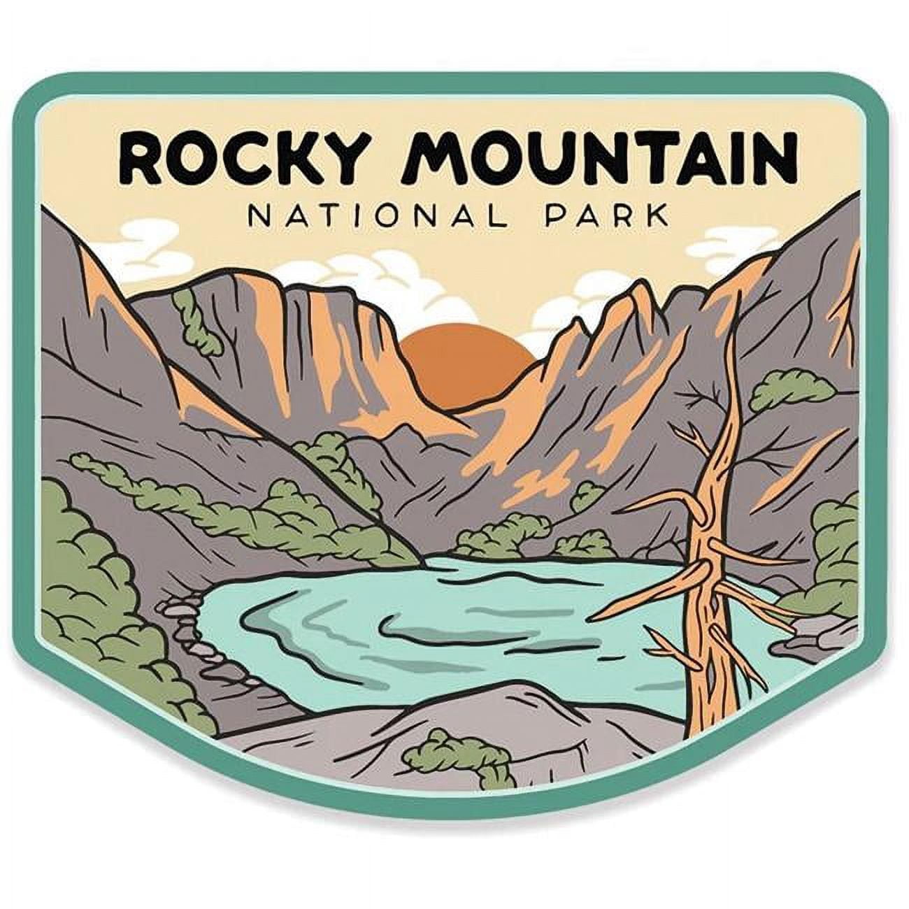Rocky Mountain National Park 3-Inch Vinyl Sticker - Perfect For Laptops, Water Bottles, And Bumpers, High Gloss & Waterproof