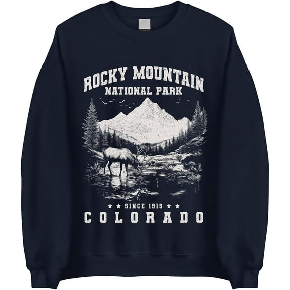 Rocky Mountain National Park Sweatshirt - Rocky Mountain Hiking Sweatshirt, Nature Lover Crewneck
